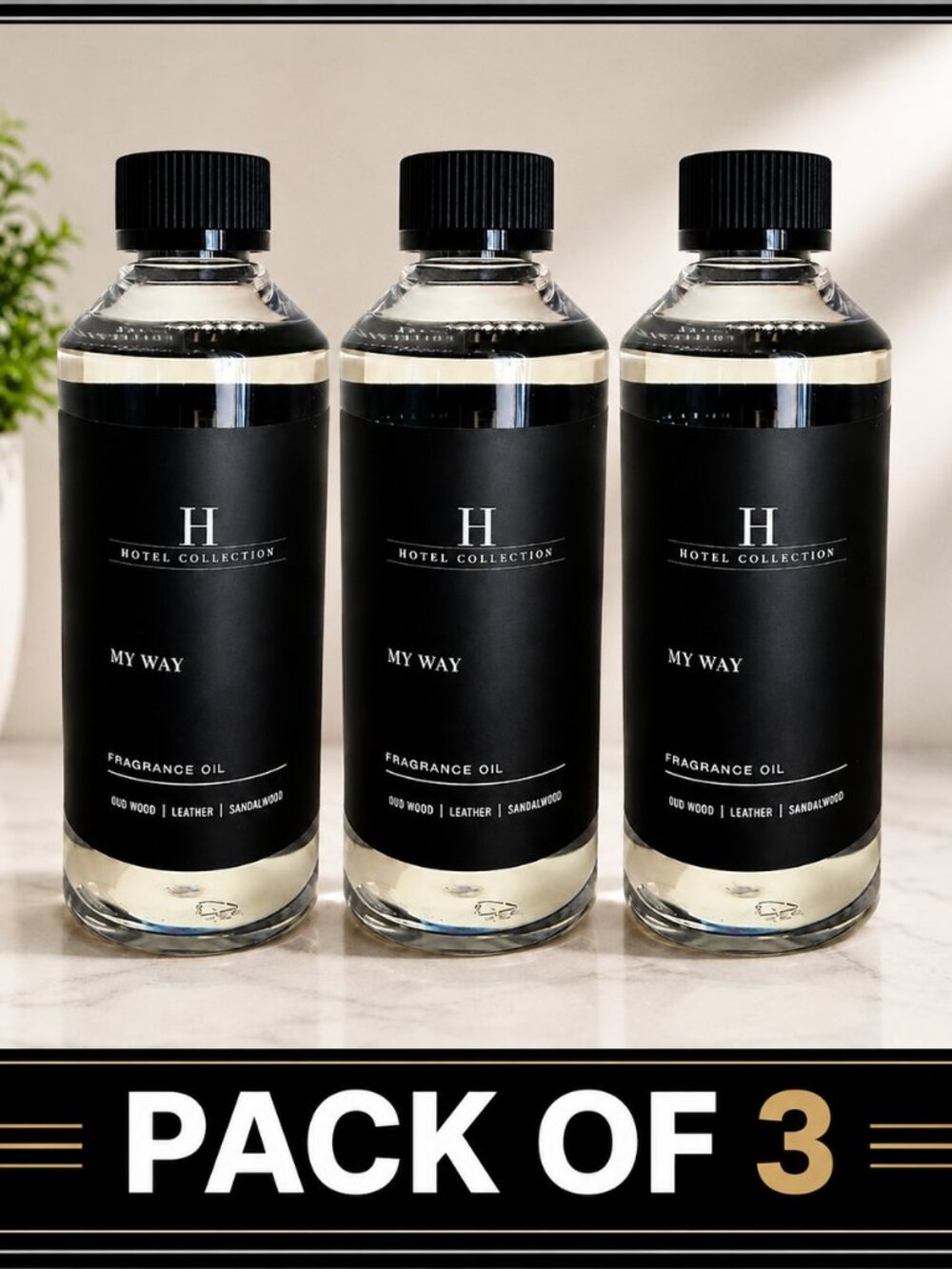 2 Pack My Way 500ml Diffuser Oil Inspired By 1 Hotel Miami , Hotel Collection